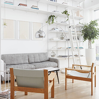 Wohnzimmer im skandinavischen Stil Inspiration für Sessel und Couch